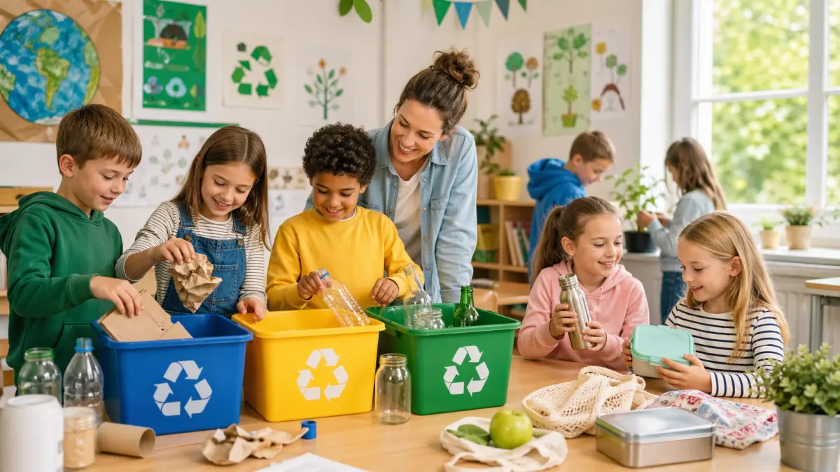 Projekttag Umwelt: Unterrichtseinheit zu Müll und Recycling